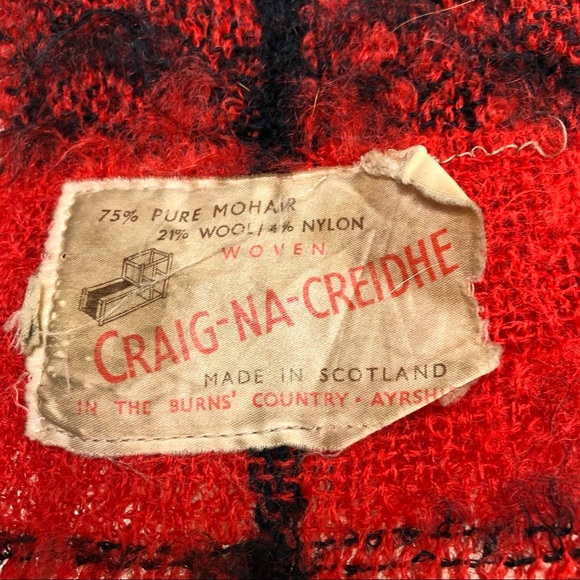 Vintage 60s Craig-Na-Creidhe Mohair Wool Blanket - Picture 4 of 7